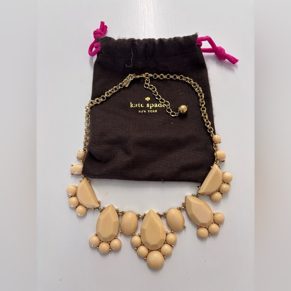 Kate Spade Gold and Tan Necklace